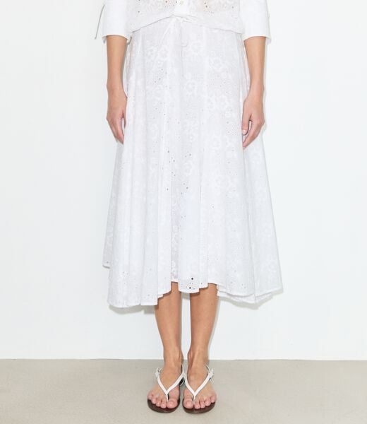 Cotton Eyelet Skirt tory burch cotton eyelet skirt