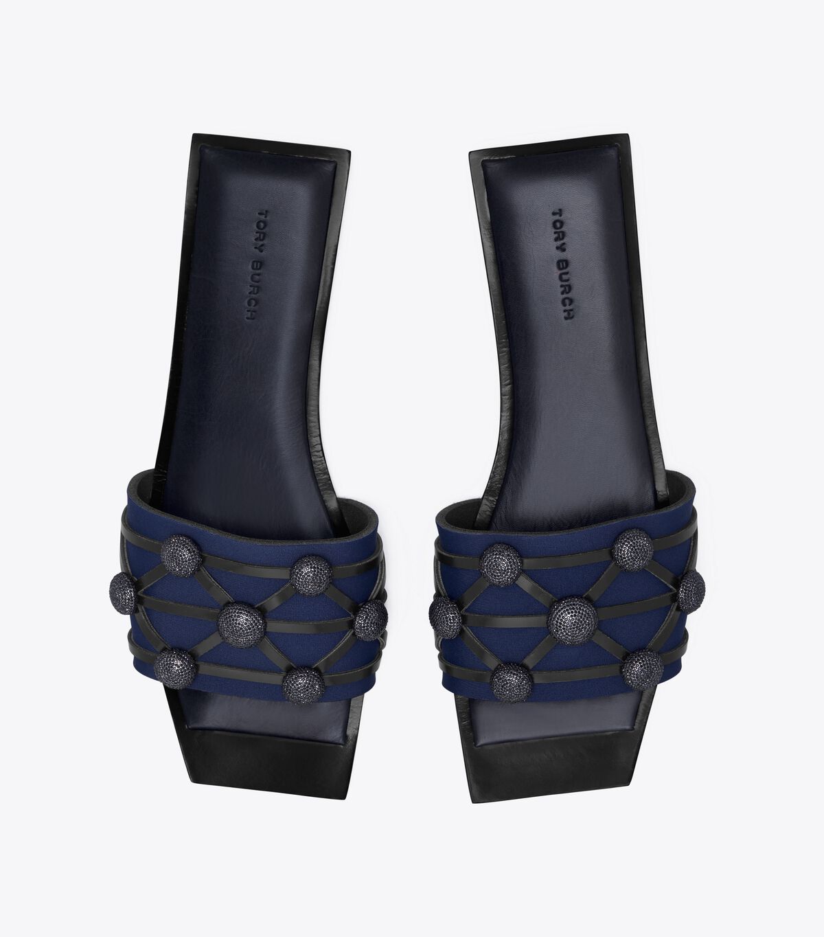 tory burch crystal bobble flat slide