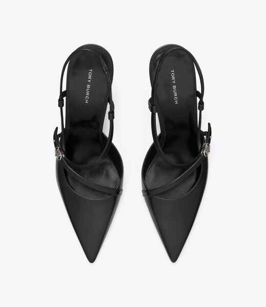 tory burch حذاء بإبزيم مزدوج على شكل حرف t