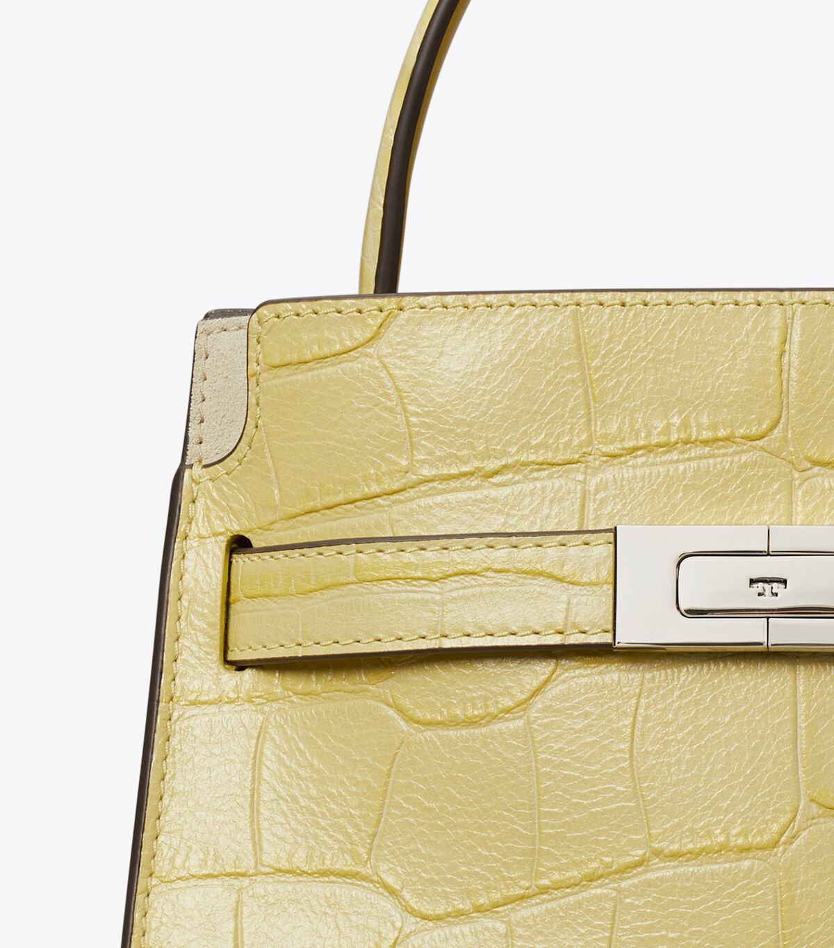 tory burch petite lee radziwill croc embossed double bag