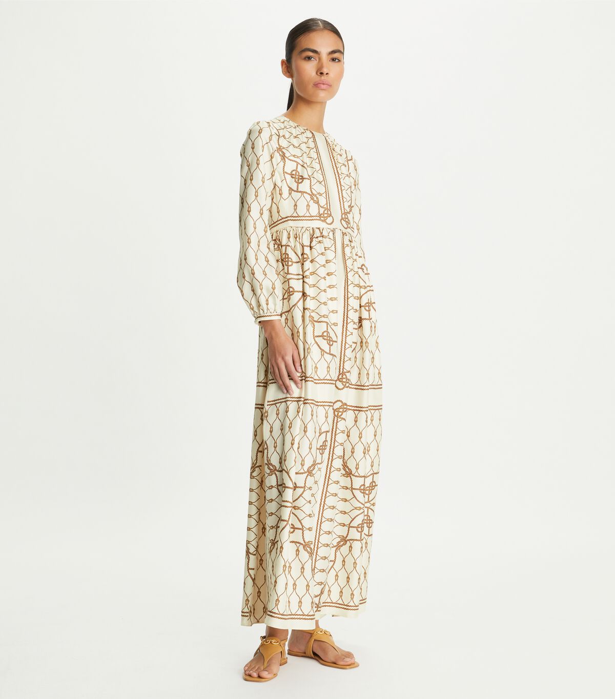 tory burch silk printed dress