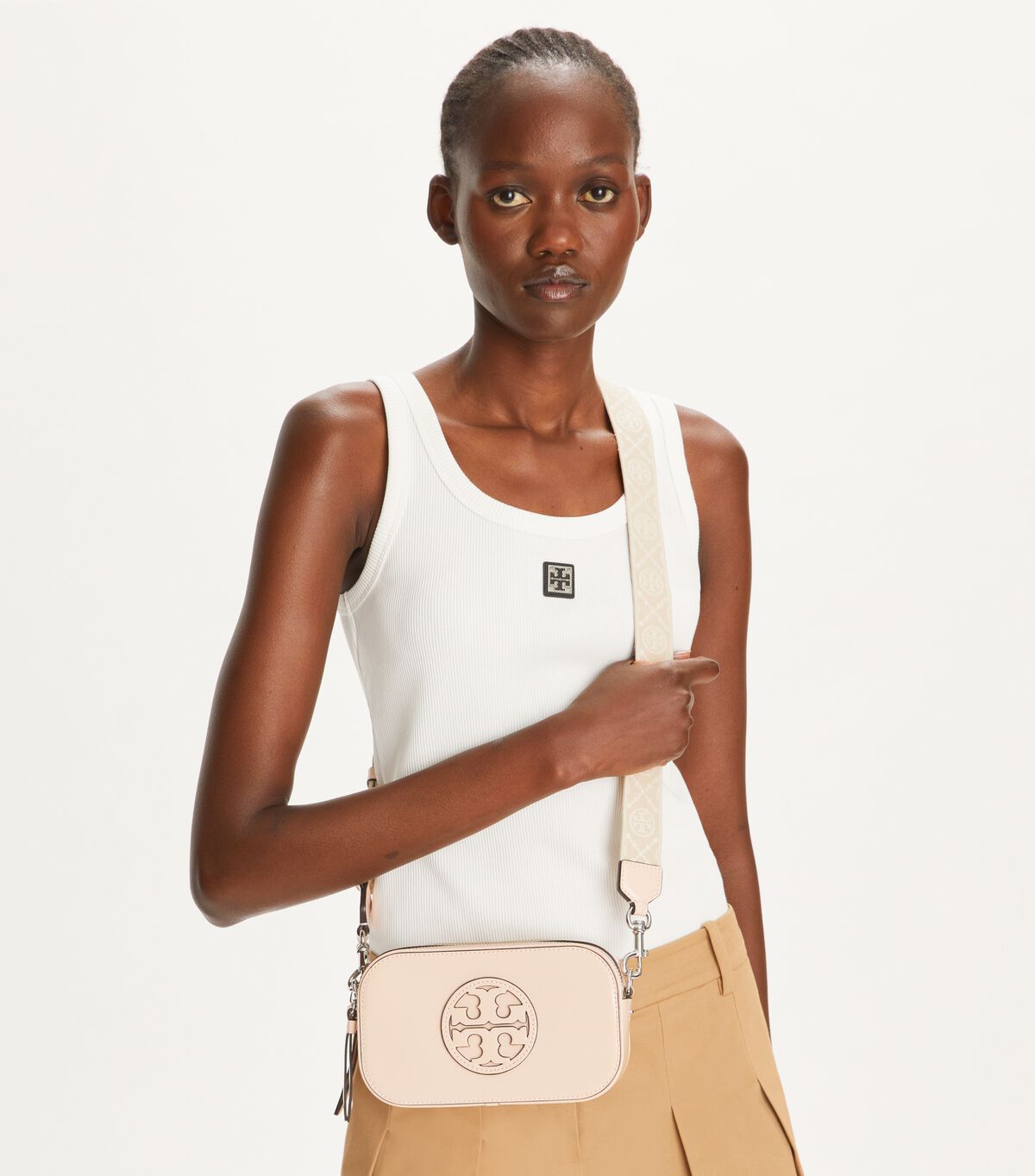 tory burch miller patent border mini crossbody bag