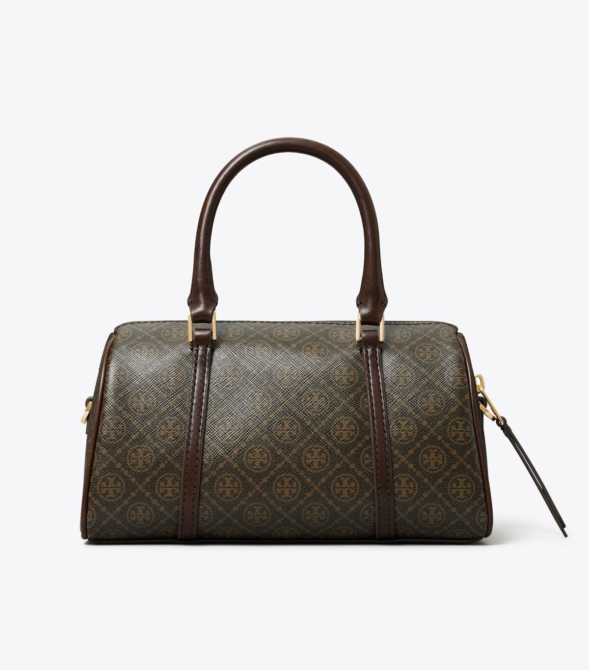 tory burch t monogram coated canvas petite barrel bag