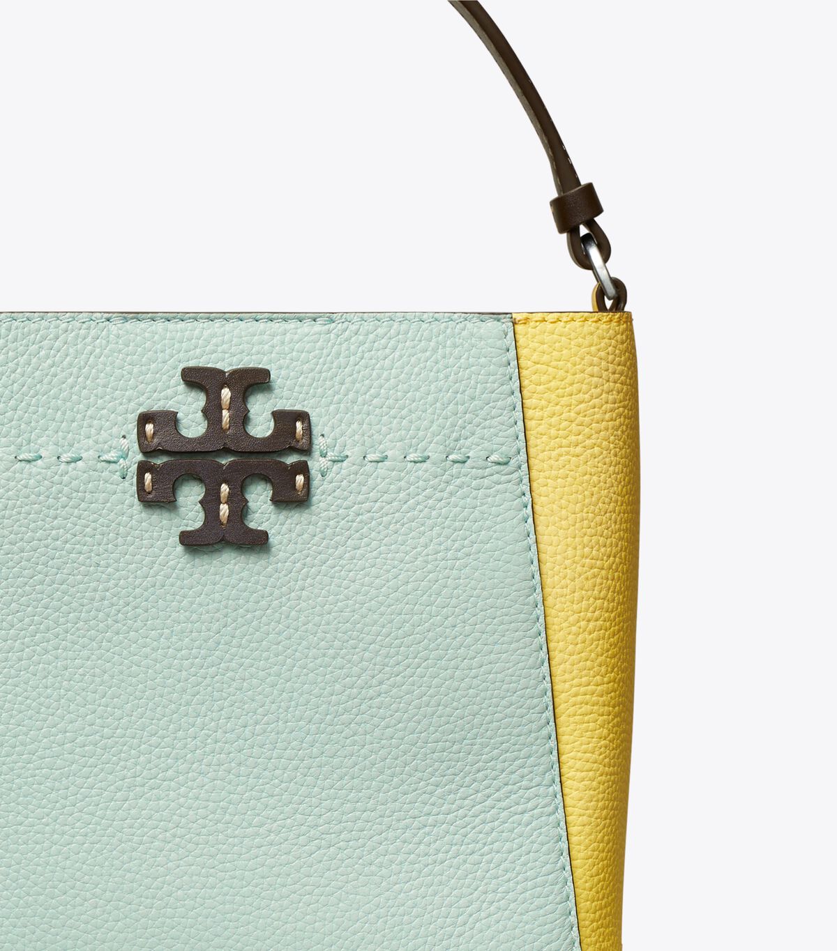 tory burch small mcgraw color block bucket bag