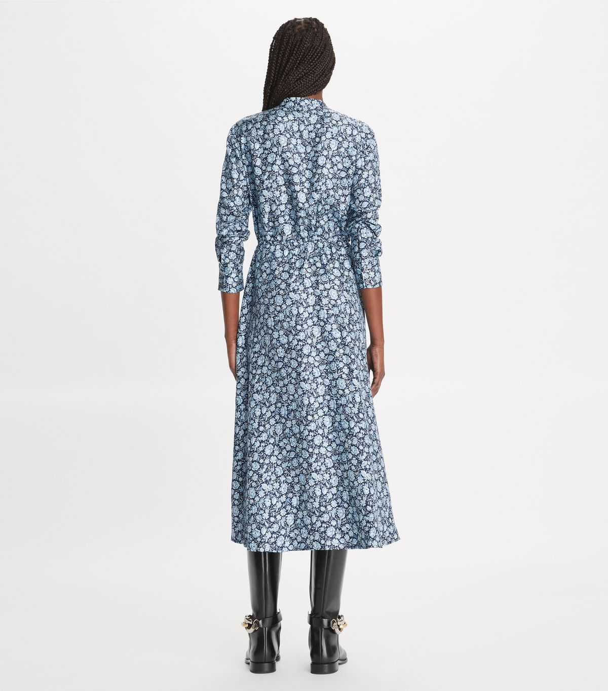 tory burch printed silk shirtdress