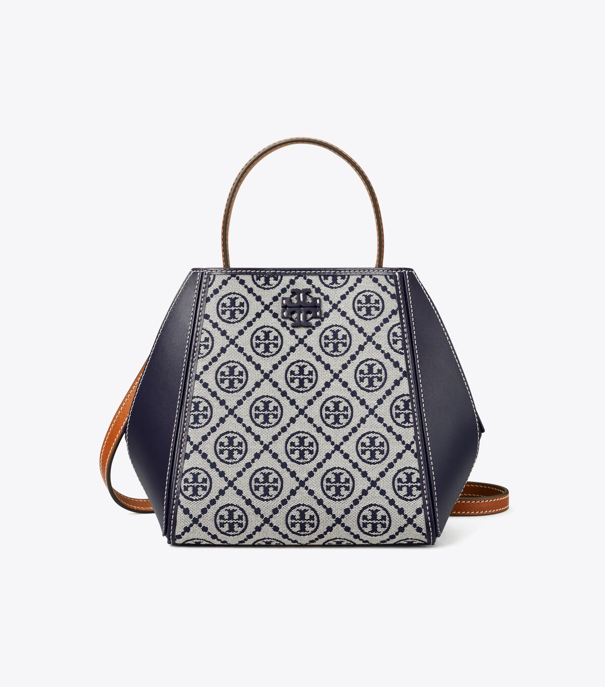 tory burch small t monogram mcgraw bucket bag