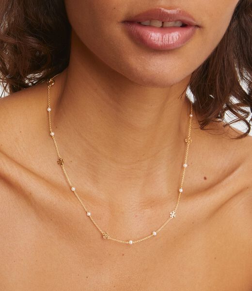 tory burch kira pearl delicate necklace