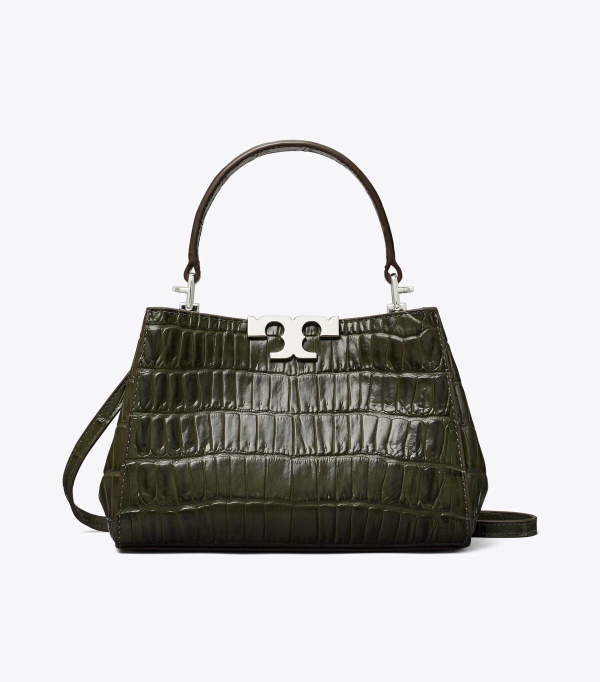 tory burch mini eleanor croc embossed satchel