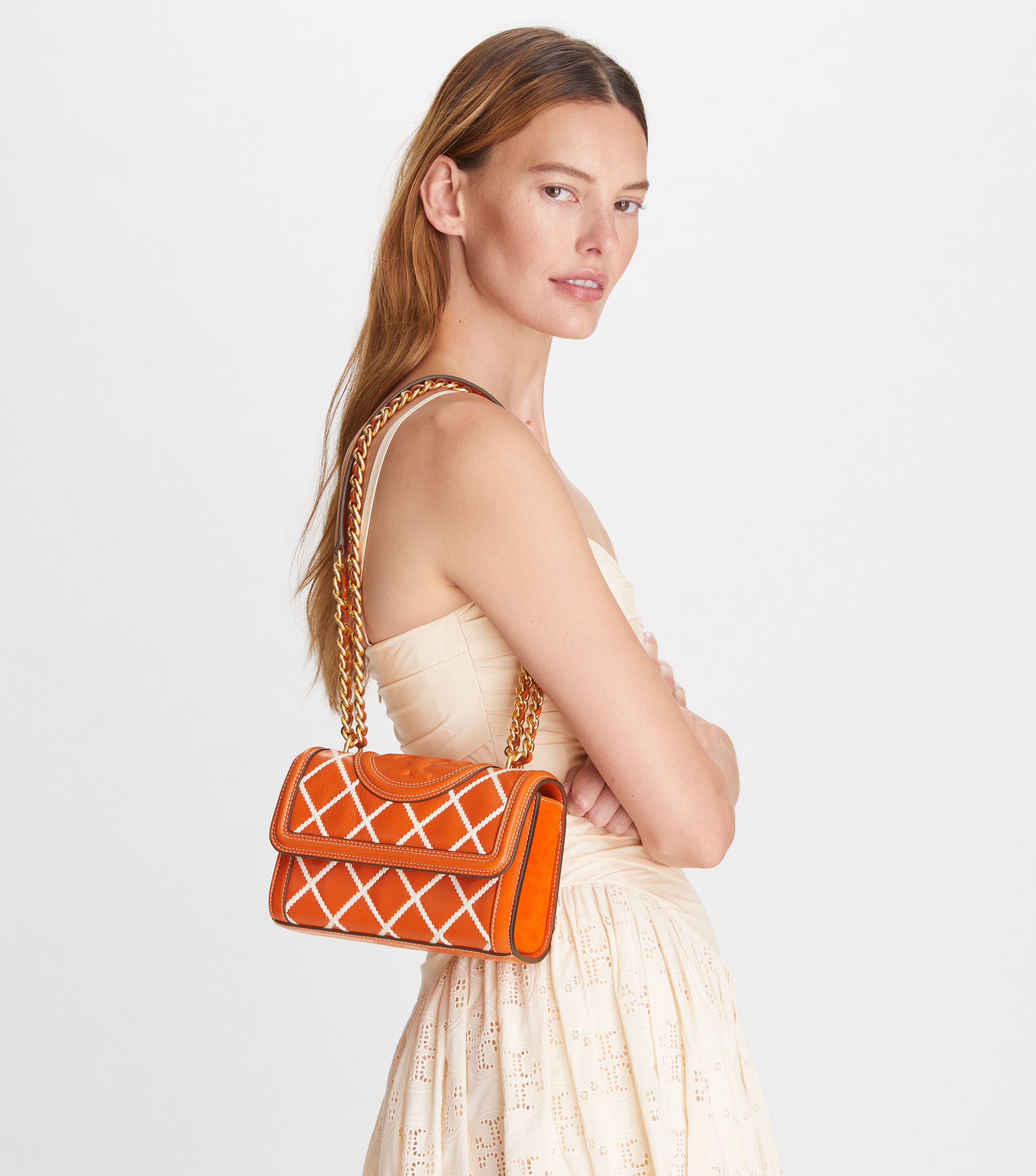 Tory burch fleming store large convertible shoulder bag