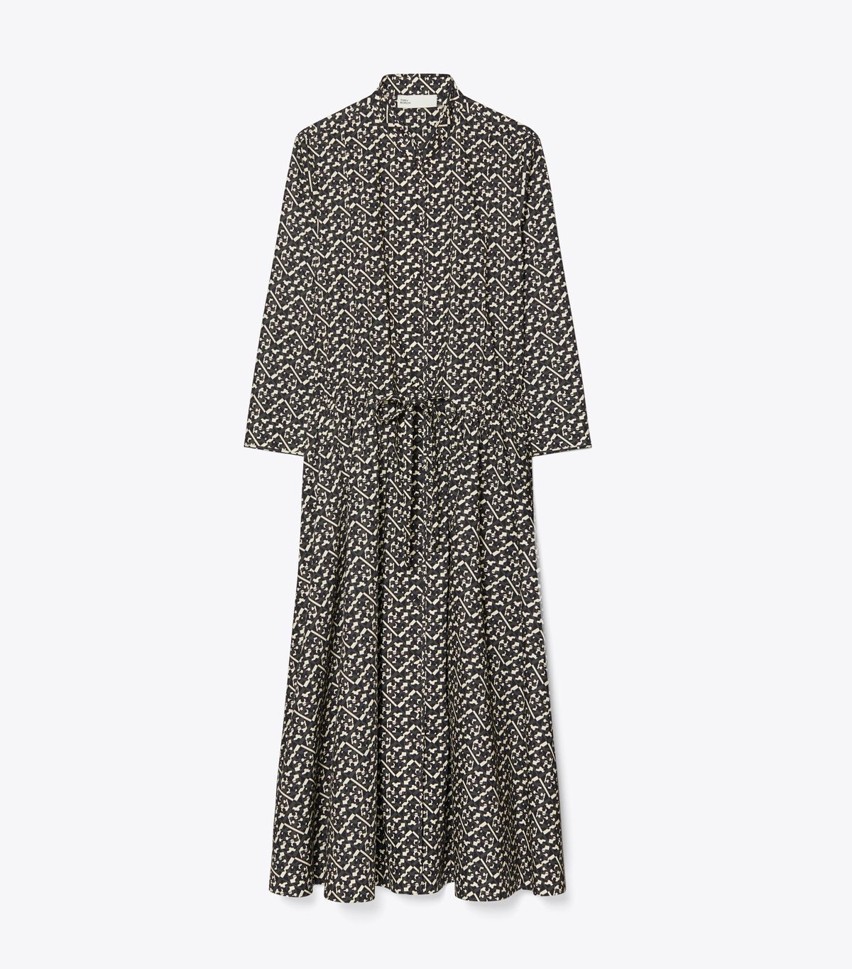 tory burch long printed poplin shirtdress