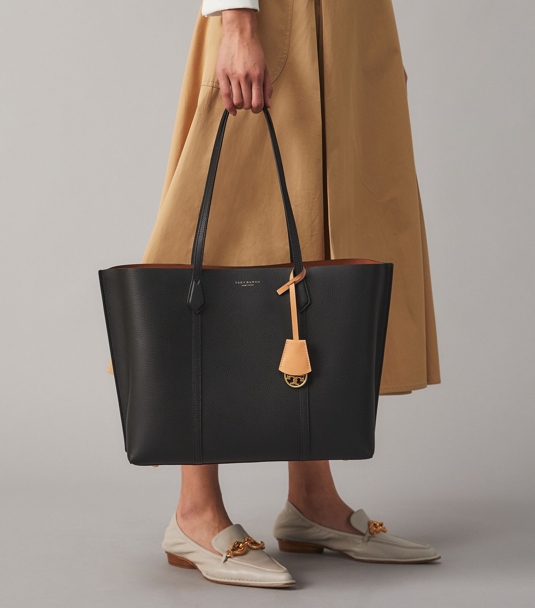 Perry Triple-Compartment Tote Bag, Black | Tory Burch UAE