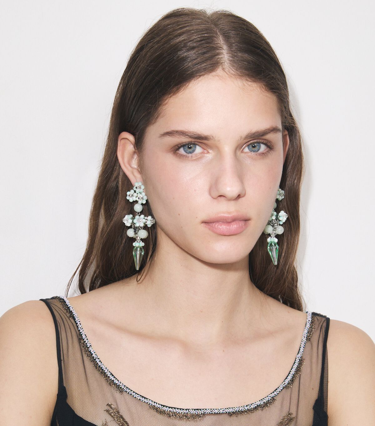 tory burch curiosity beaded linear earrings