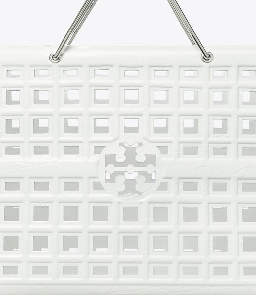 tory burch ella croc embossed market tote