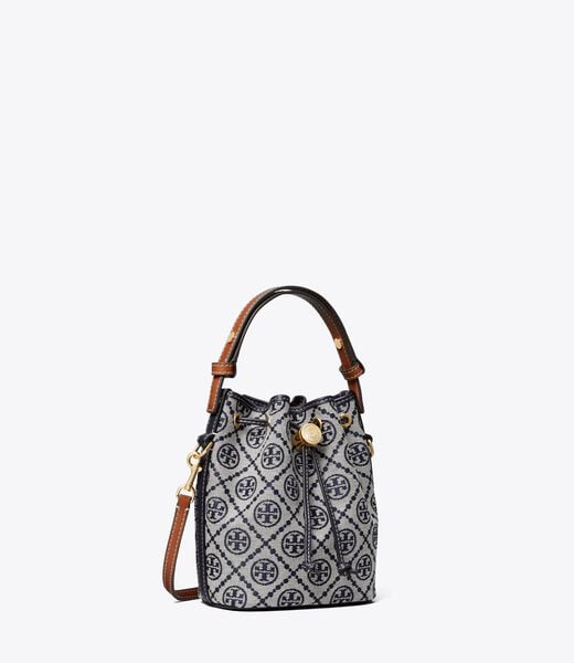 tory burch t monogram mini bucket bag
