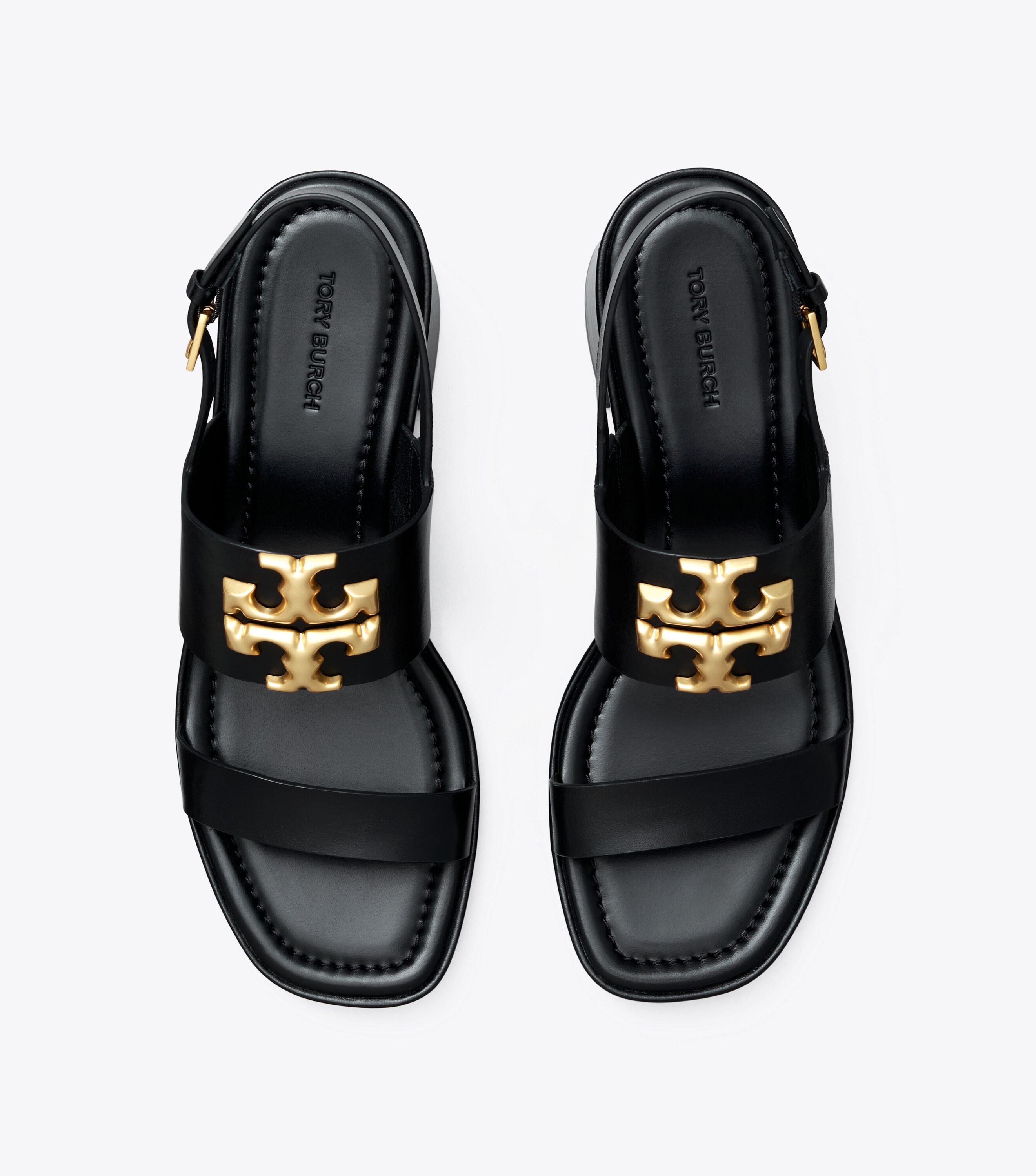 Tory burch black sandals outlet