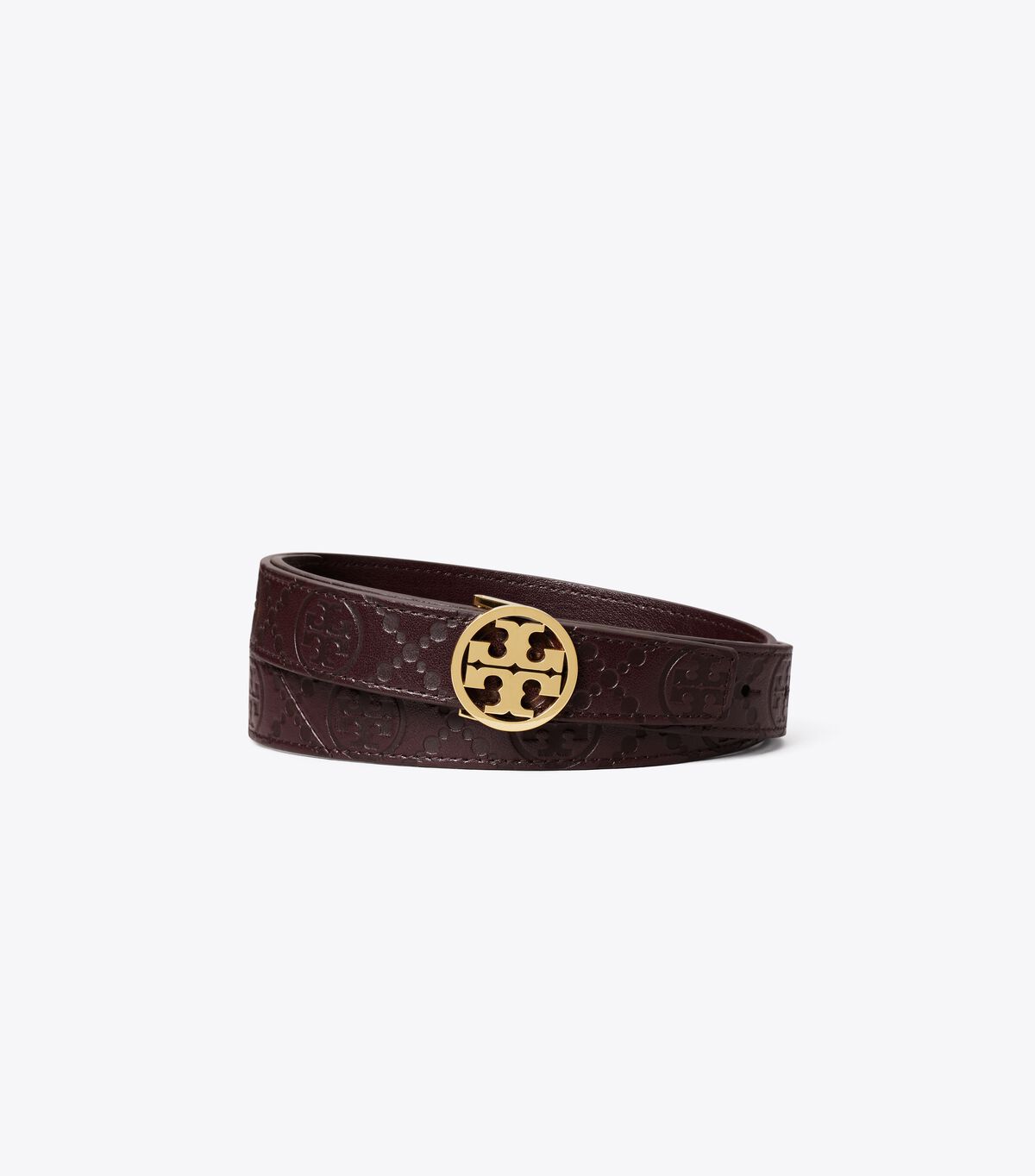 tory burch miller t monogram leather belt