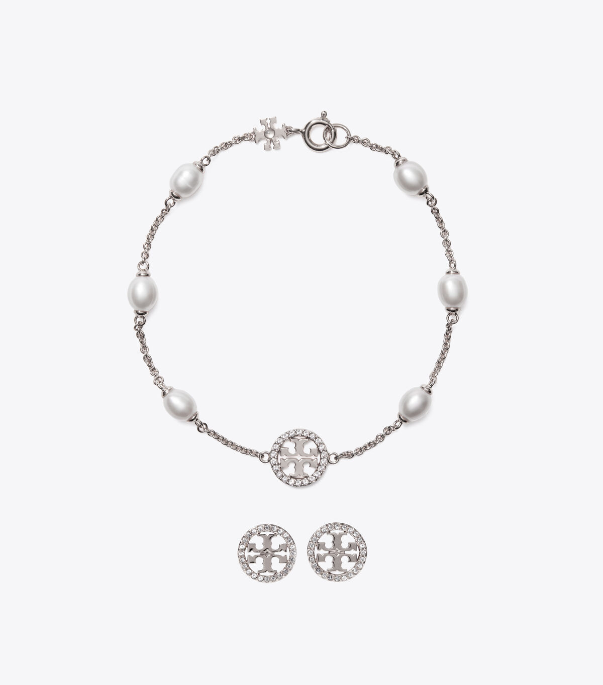 MILLER PAVE BRACELET AND STUD EARRING SET