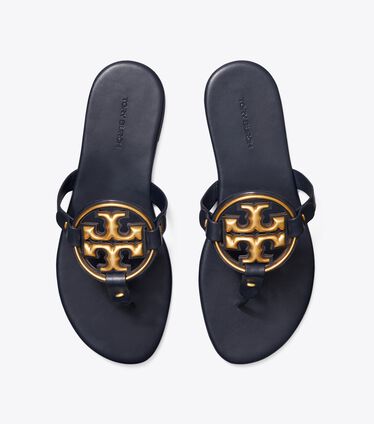 Tory Burch Miller logo-plaque leather sandals, Pink