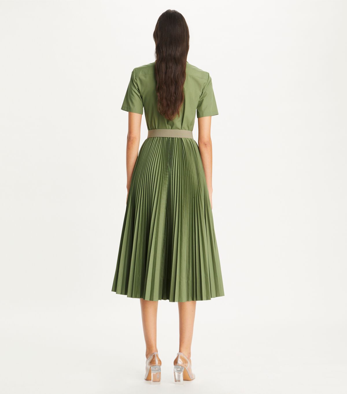 tory burch poplin pleated shirtdress