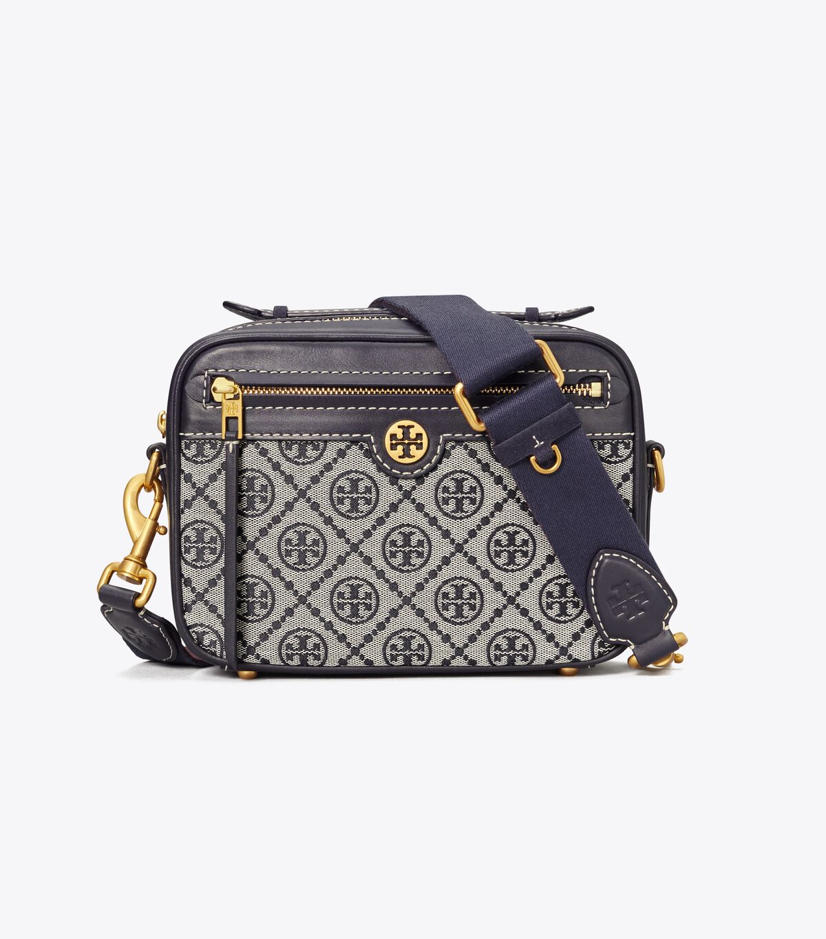 tory burch t monogram jacquard camera bag
