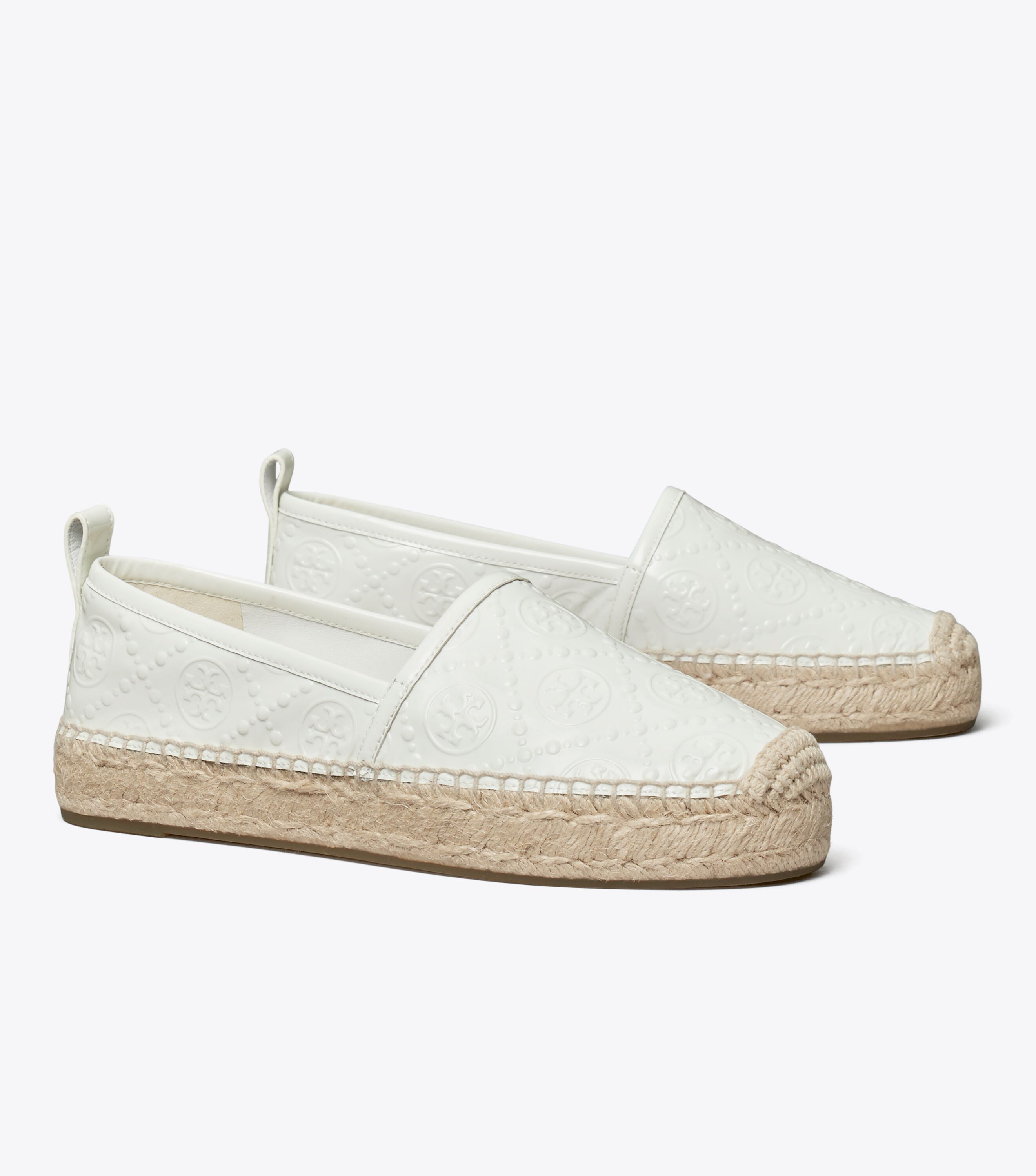 T Monogram Platform Espadrille, Gardenia | Tory Burch UAE
