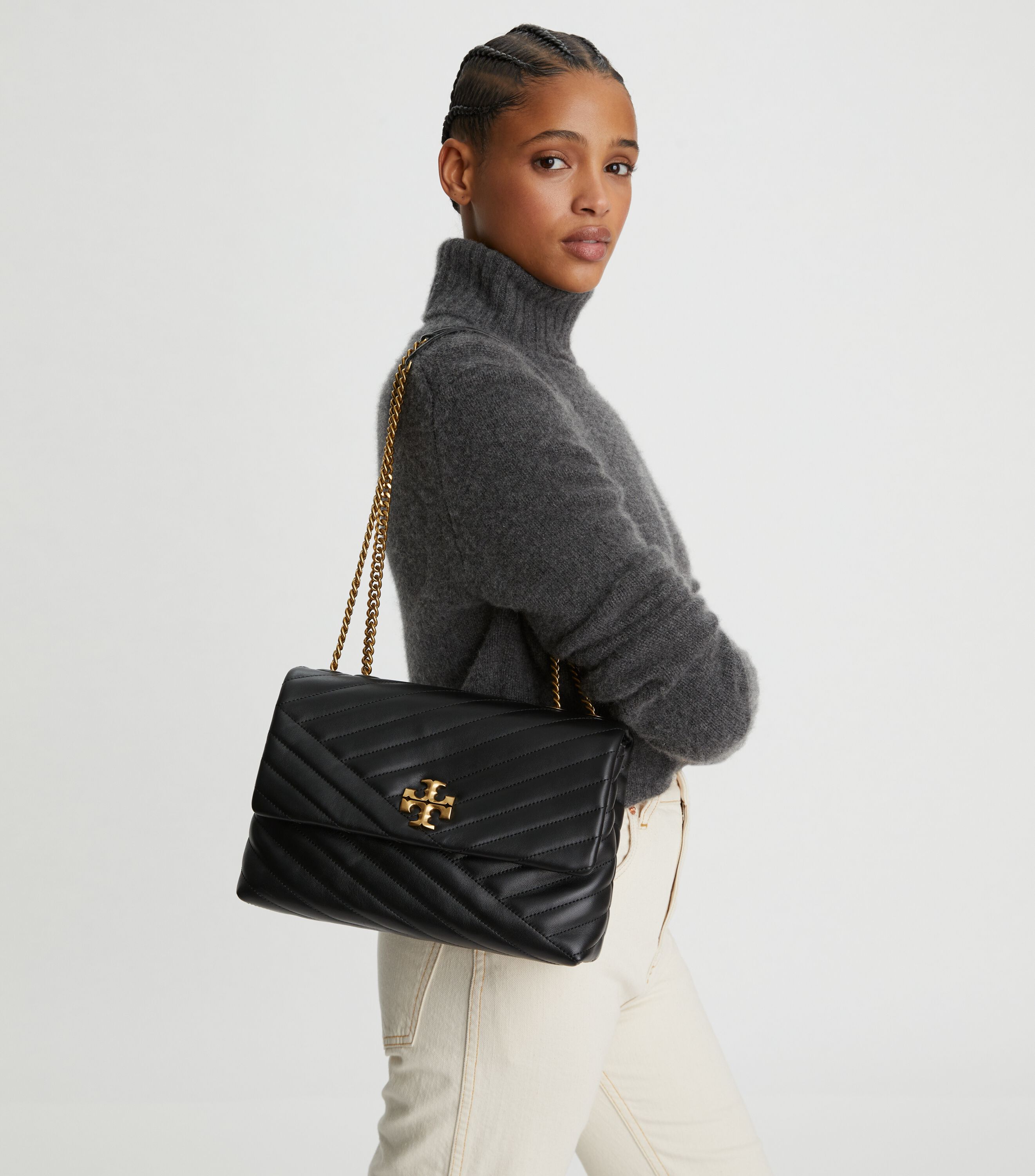 Grey over the shoulder handbag online