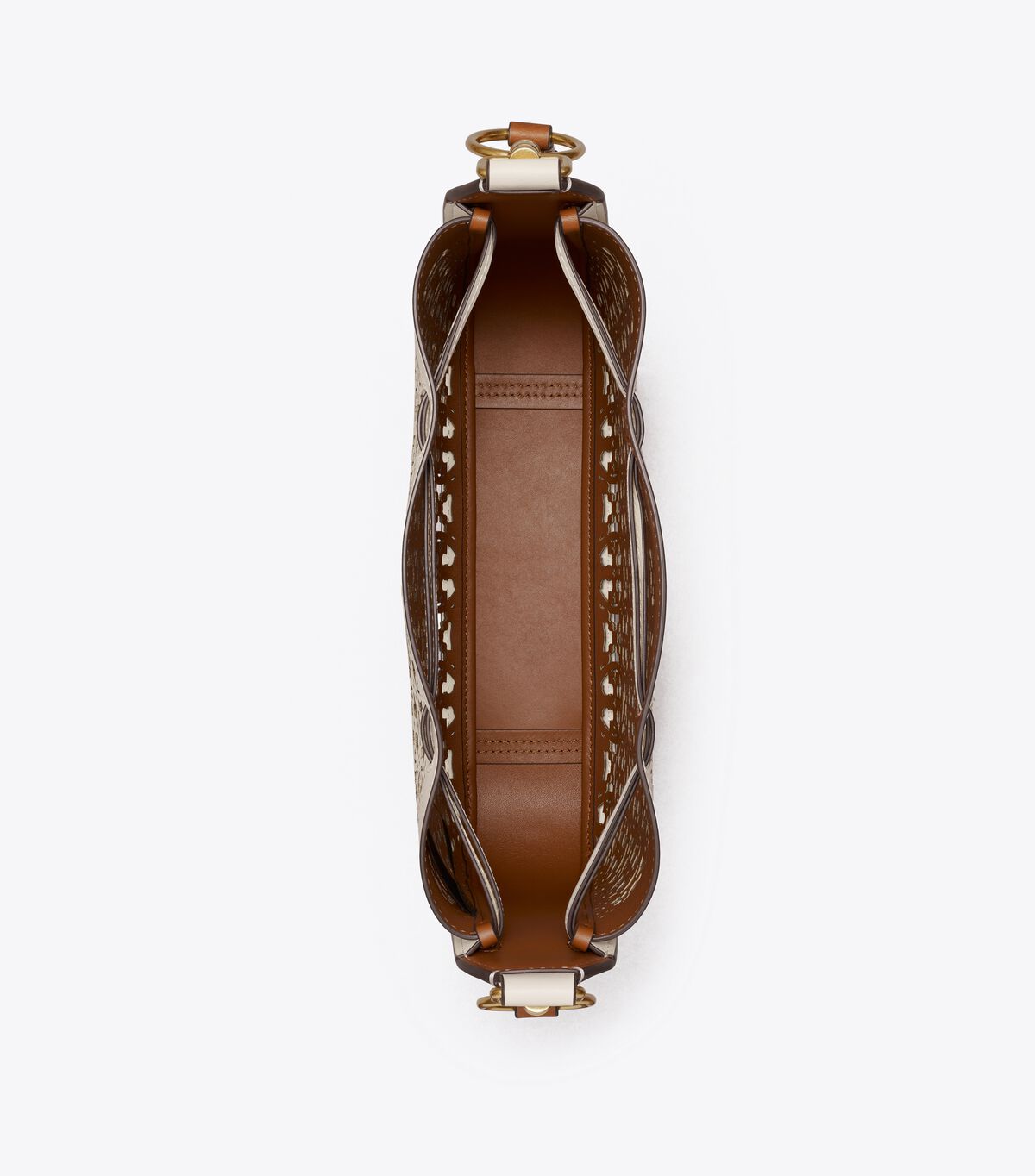 tory burch t monogram laser cut bell bag