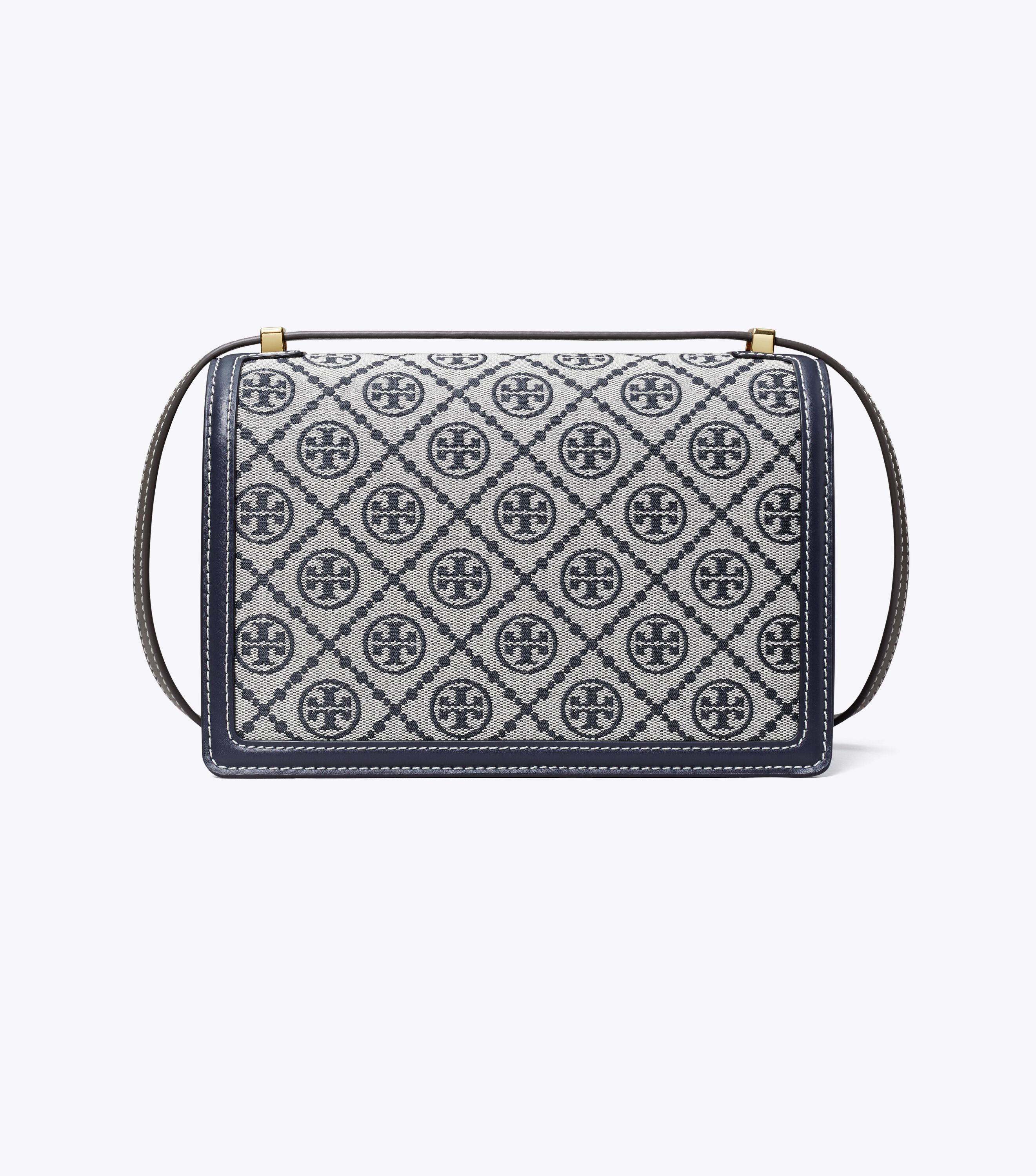 T Monogram Shoulder Bag, Tory Navy | Tory Burch UAE