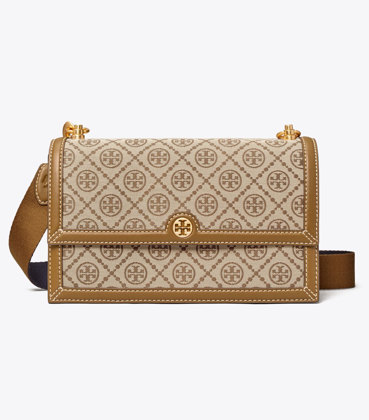 T Monogram Jacquard Shoulder Bag Handbags Tory Burch