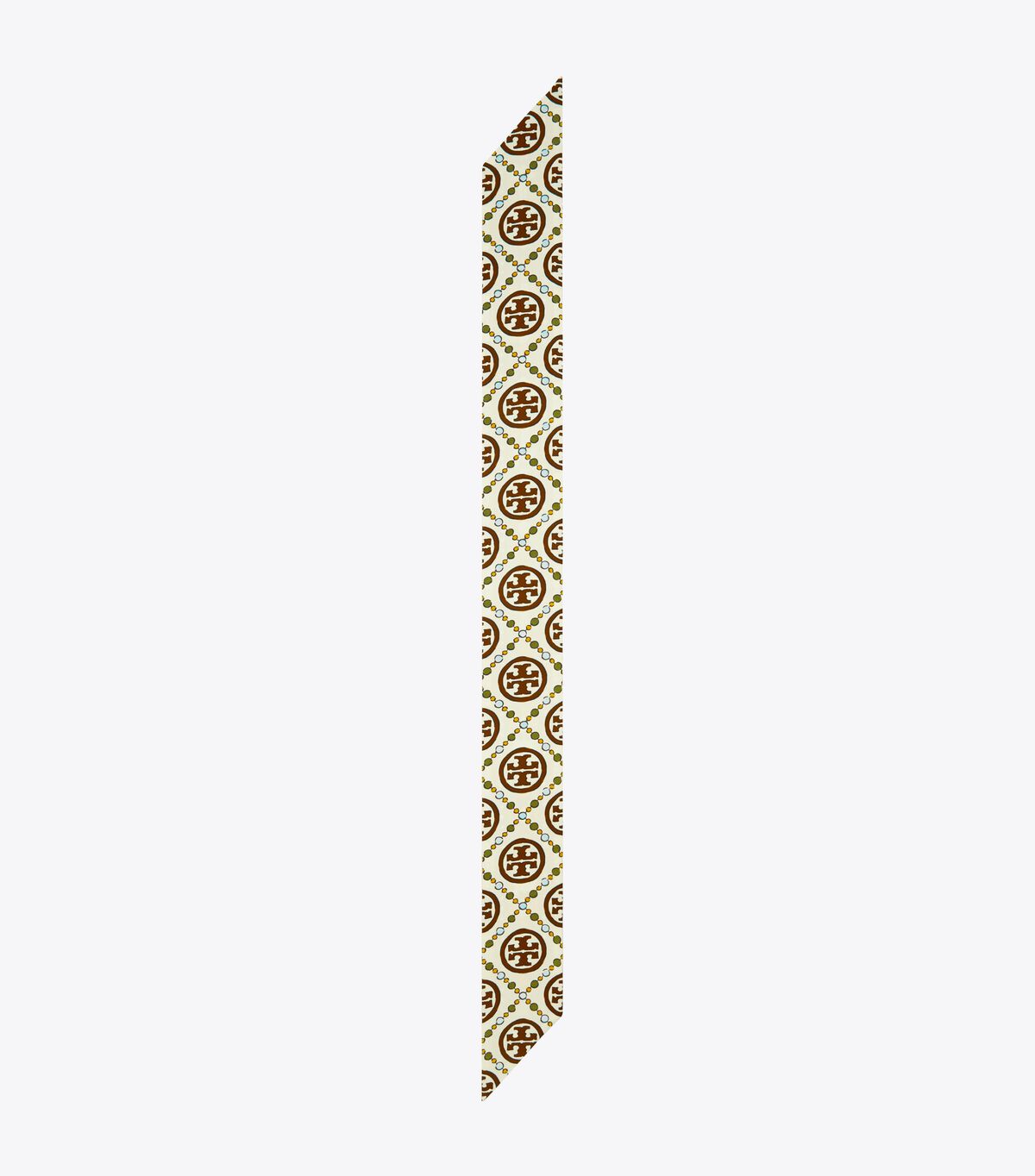 T Monogram Double-Sided Silk Ribbon Tie
