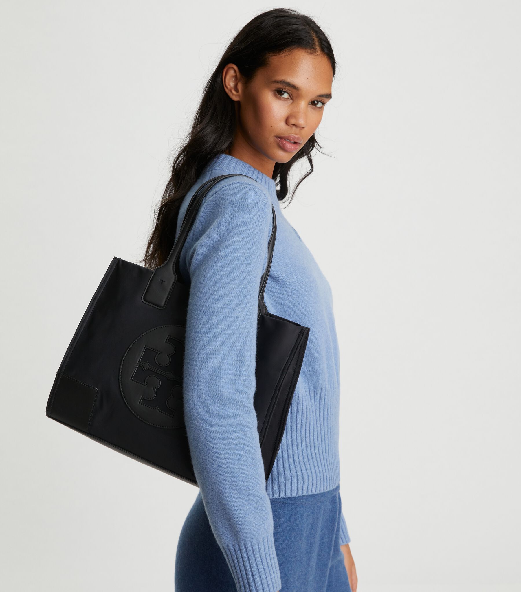 Small Ella Tote Bag, Tory Navy Tory Burch UAE