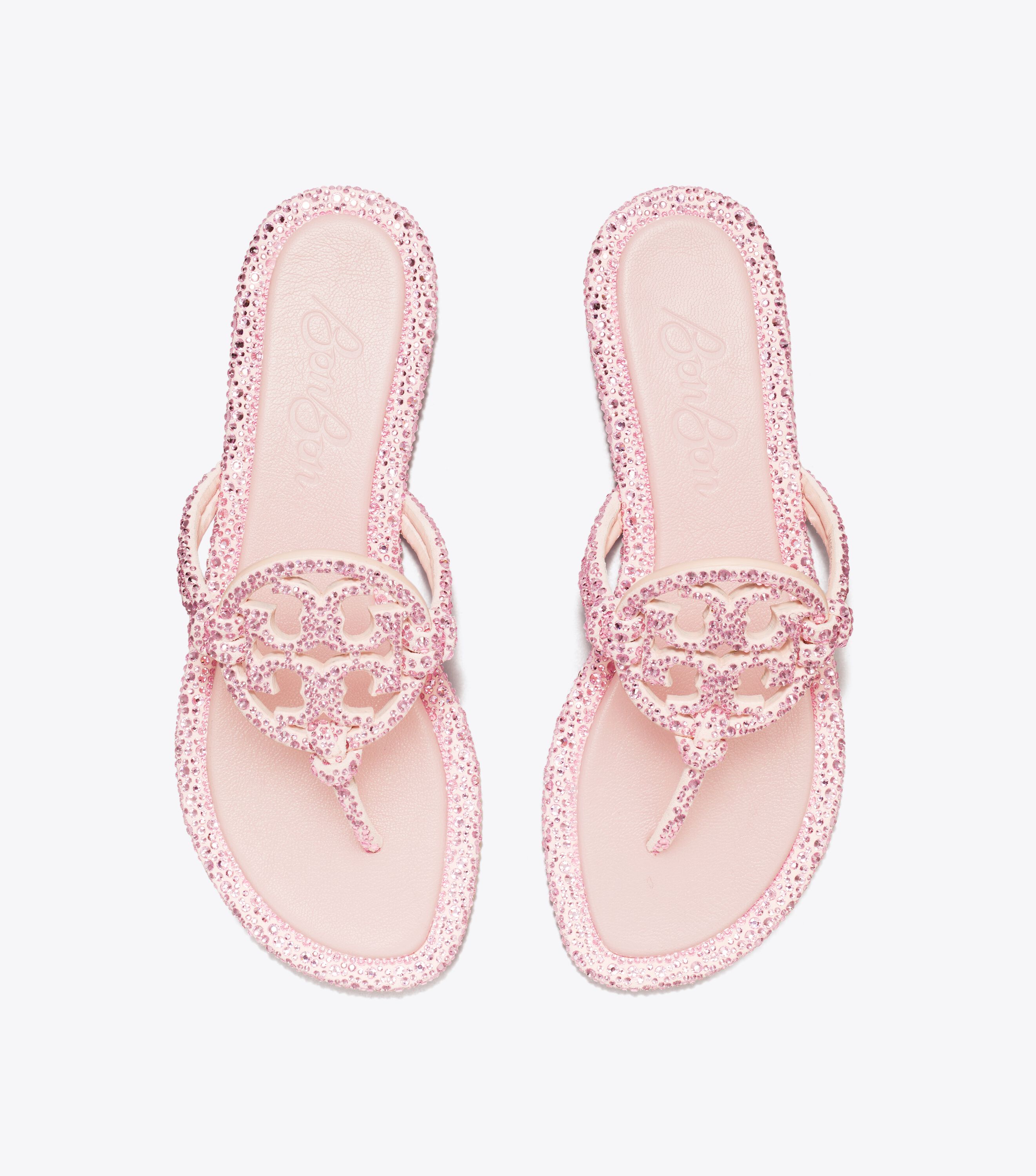 TB x BonBon Miller Knotted Crystal Sandal, Shocktart / Light Rose