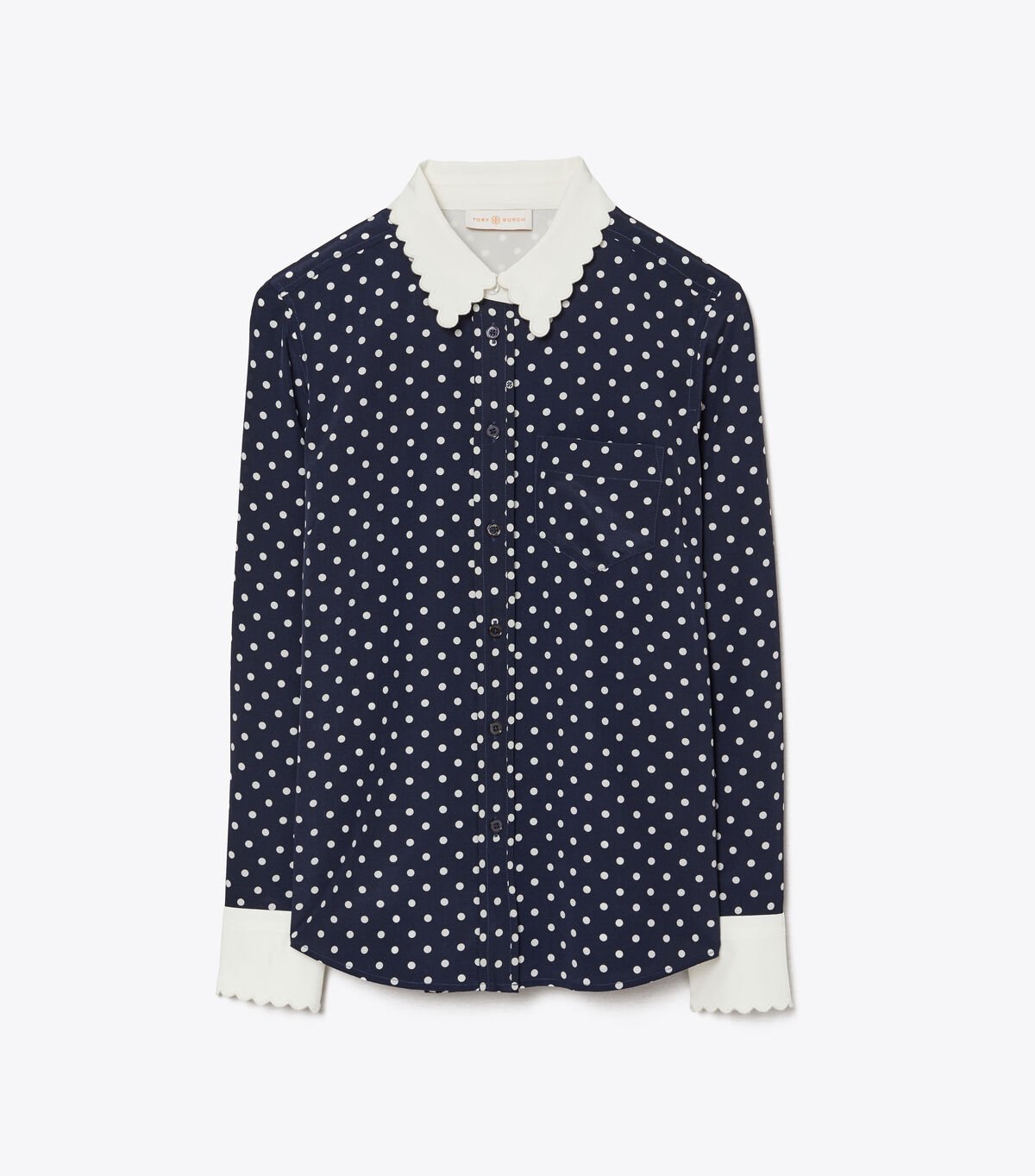 قميص حرير سكالوب ايدج / 443 / قميص بأزرار