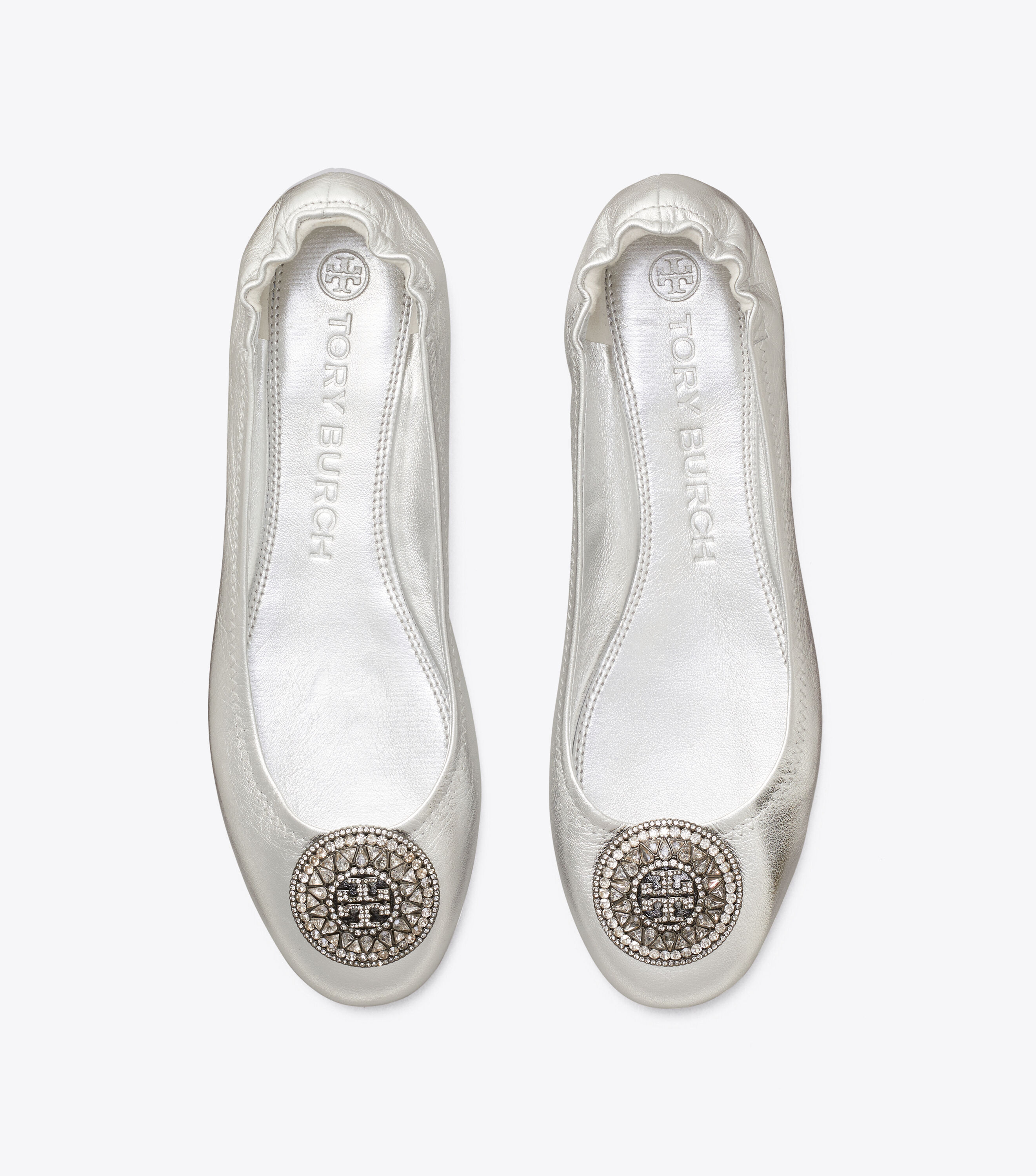 Tory burch rhinestone flats 2025