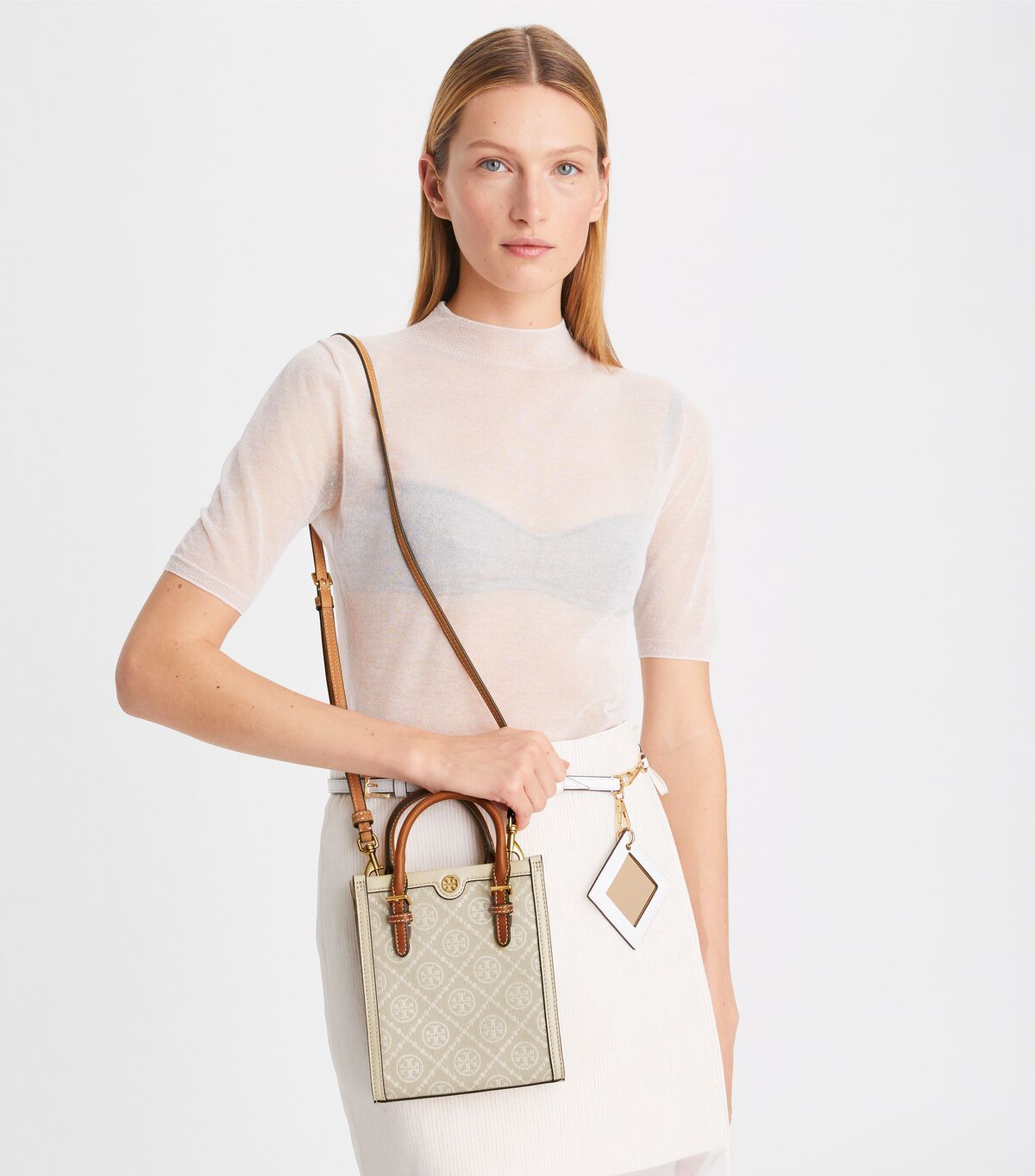 tory burch mini t monogram tote