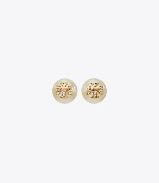 tory burch moondance pearl and pave stud earrings