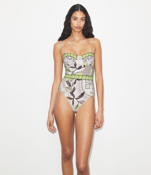 tory burch ملابس سباحة مطبوعة