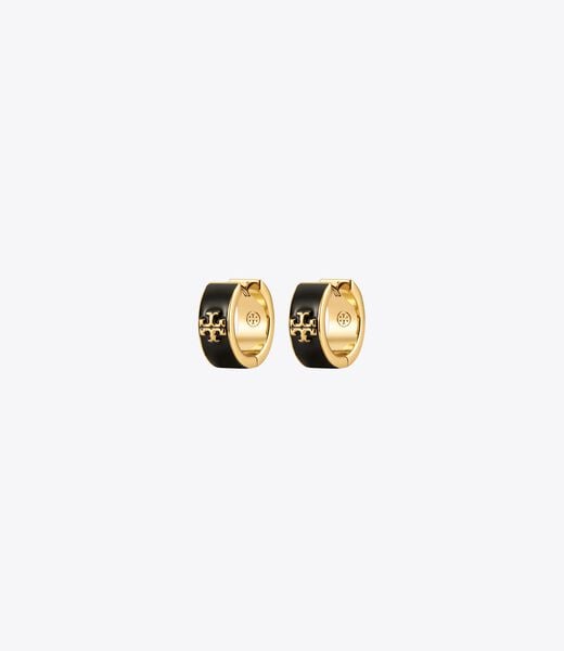 tory burch kira enamel hoop earring