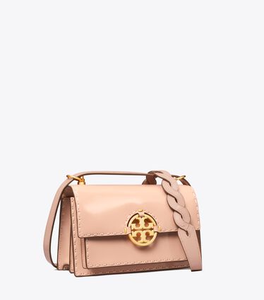 Small Miller Spazzolato Pickstitch Flap Shoulder Bag