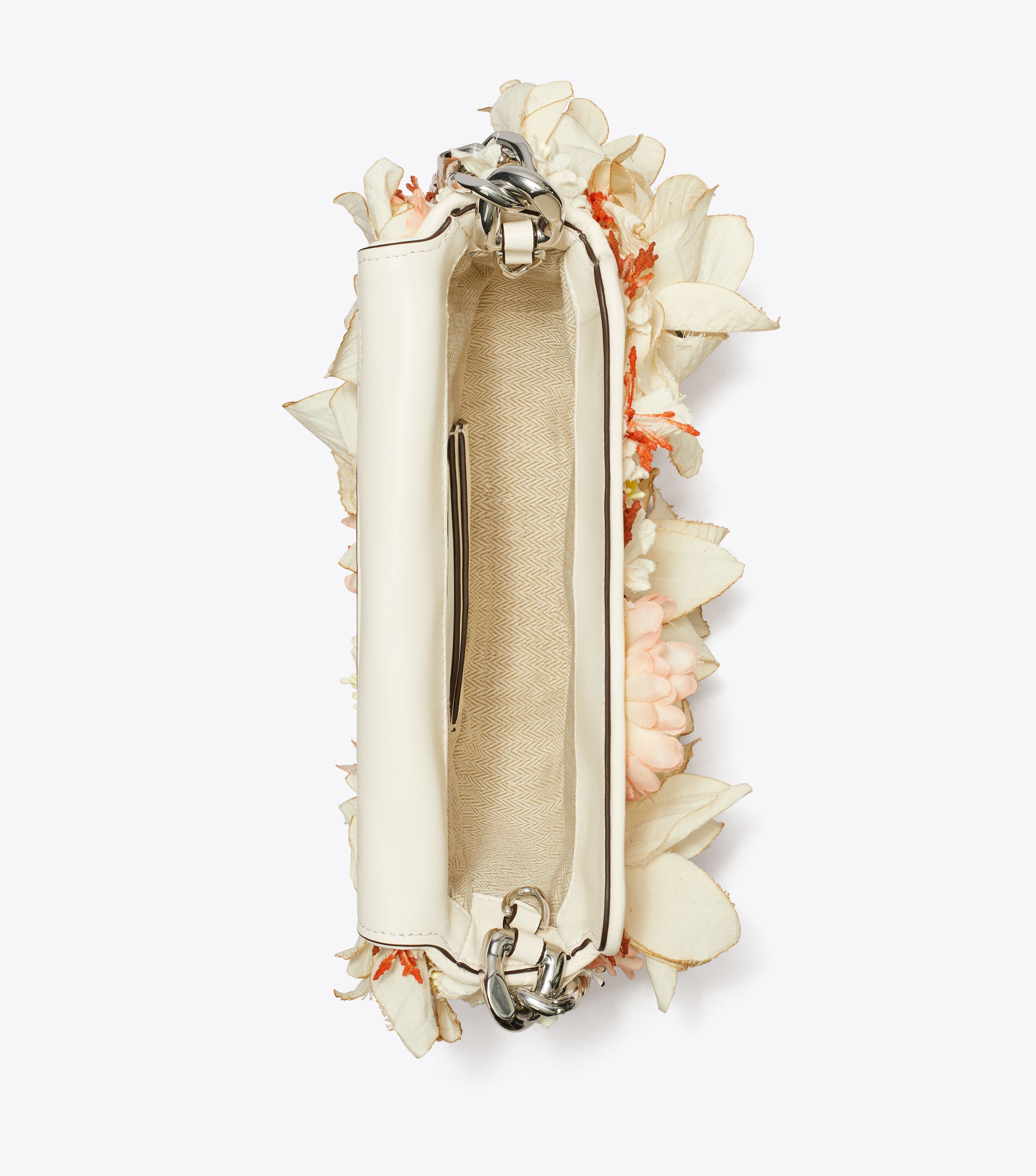Tory Burch Mini Fleming Soft Floral Embellished Crescent Bag Tory Burch UAE