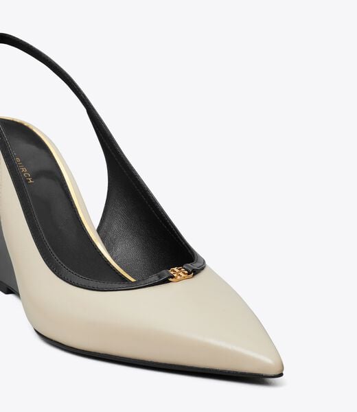 tory burch double t buckle wedge