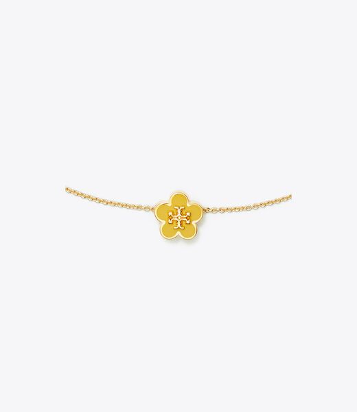tory burch kira enamel flower pendant necklace