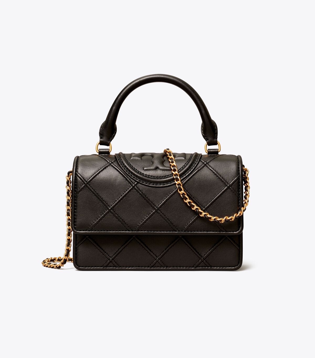 tory burch mini fleming soft top handle chain wallet