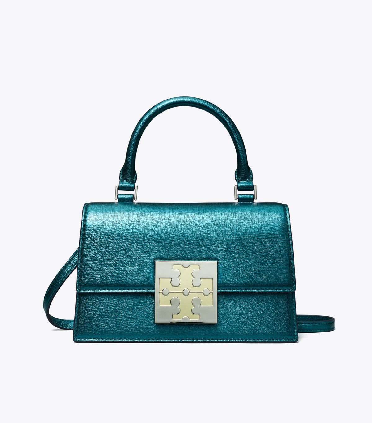 tory burch bon bon metallic mini top handle bag