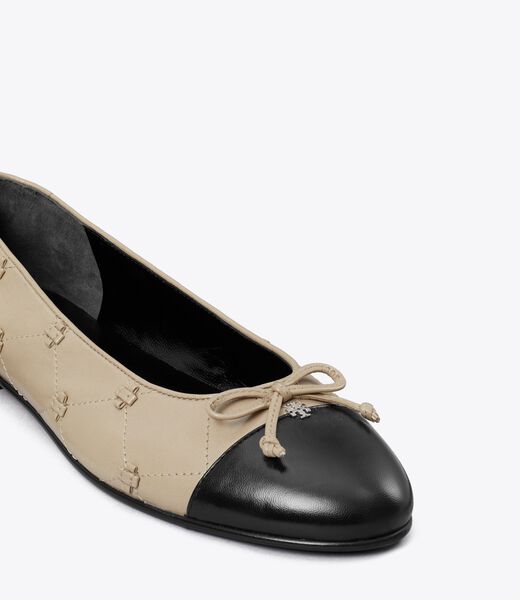 tory burch bunny knot cap toe ballet flat