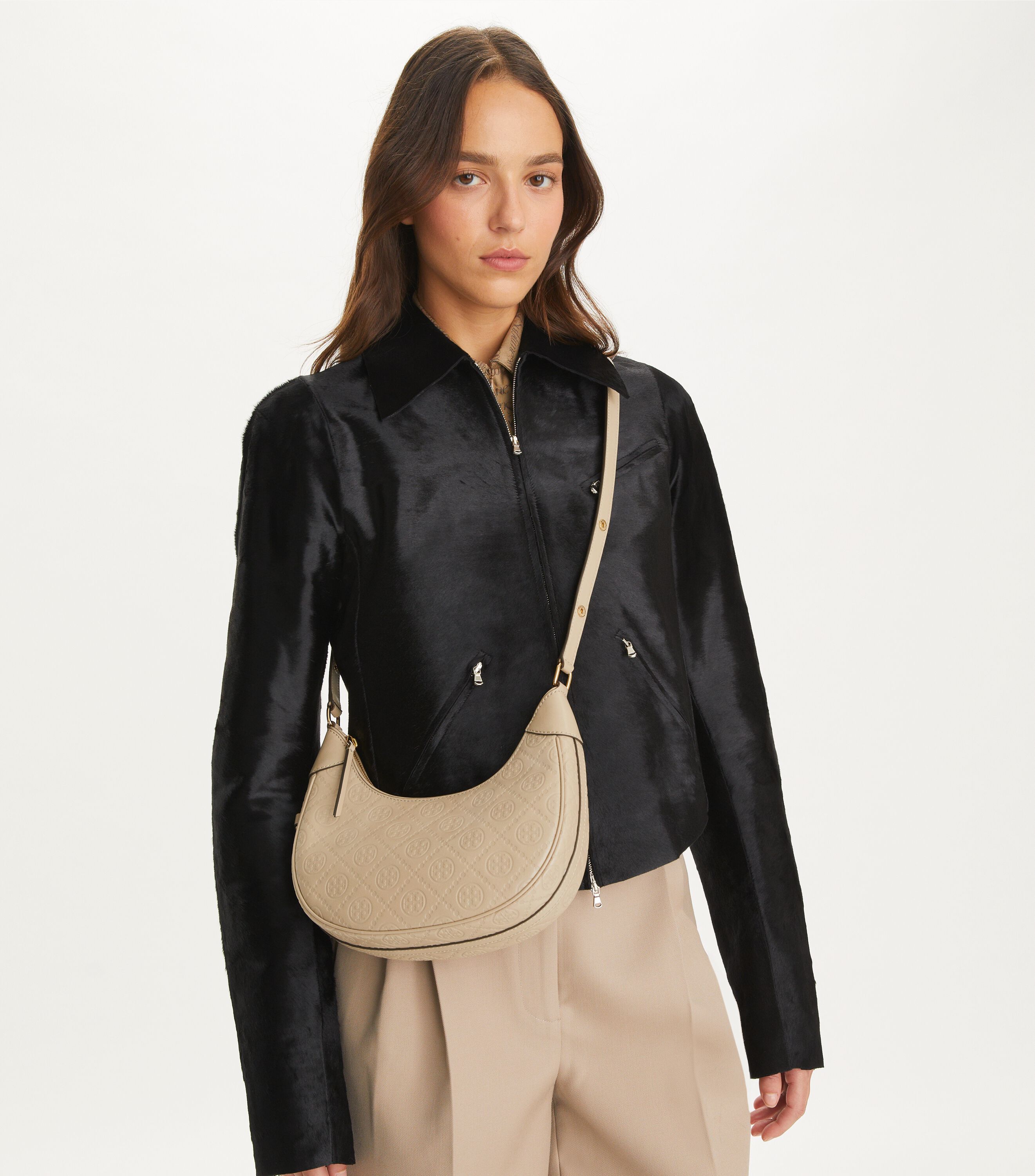 Tory burch textured leather shoulder bag top