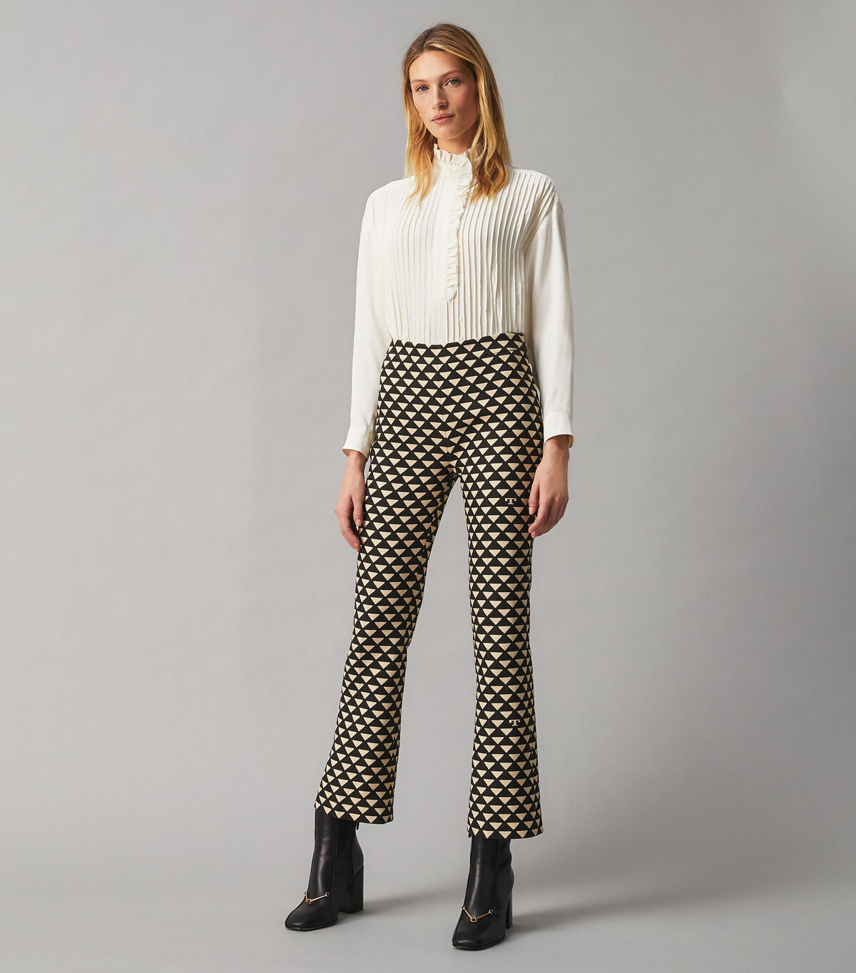 tory burch ruffle front blouse