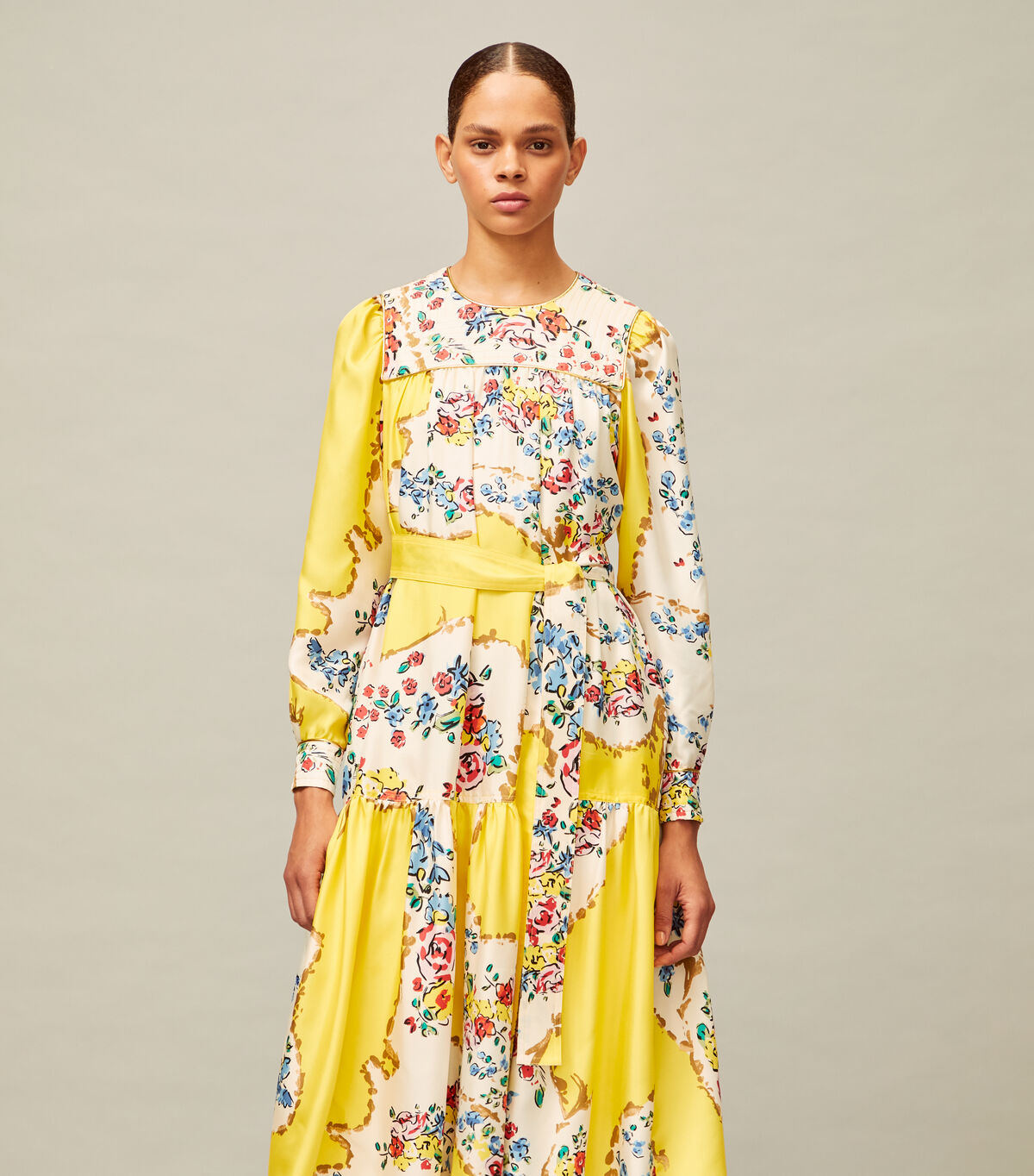 Quilted Yoke Dress Tory Burch UAE