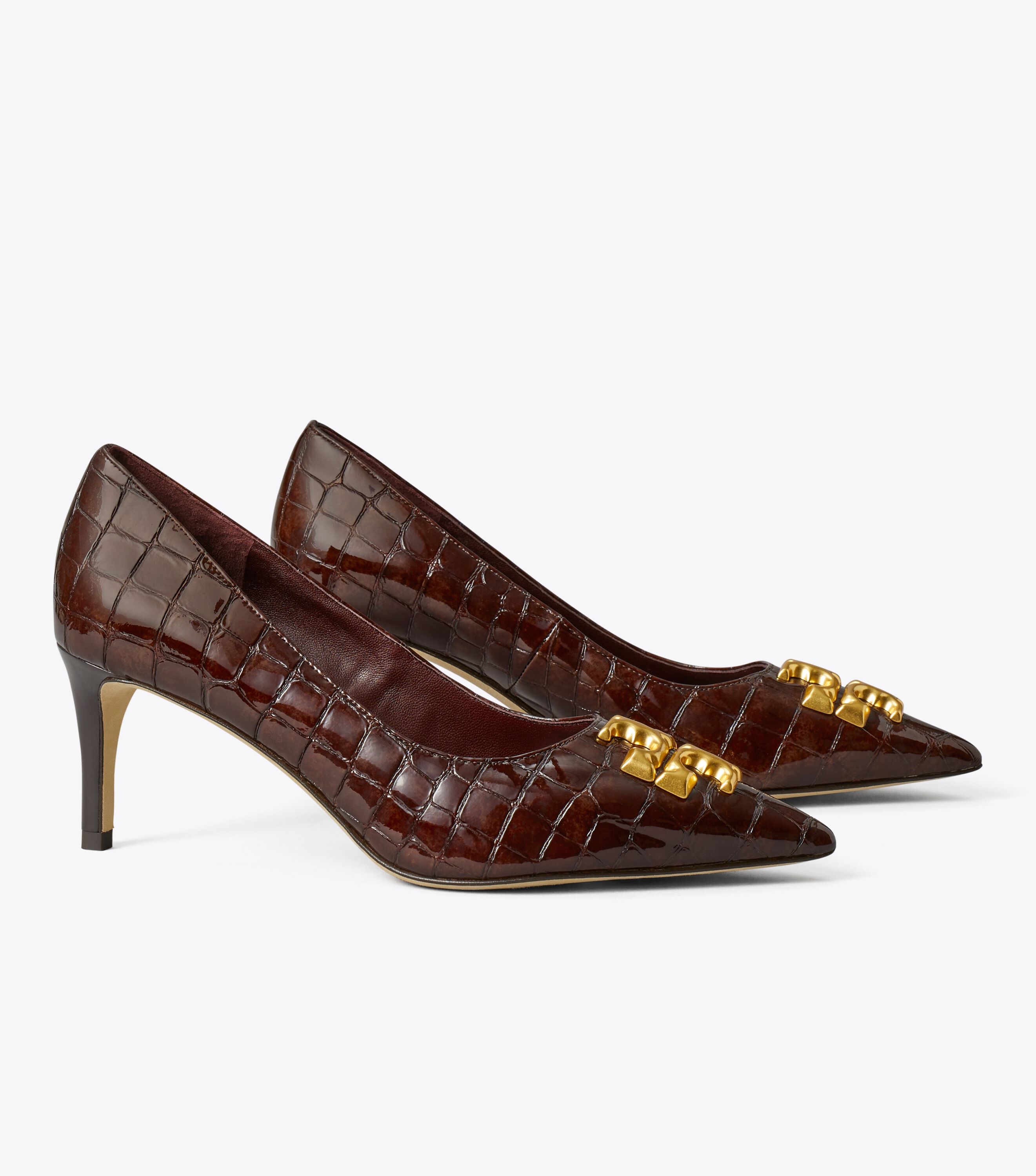 Eleanor Pump, Brown Croc / Gold | Tory Burch UAE