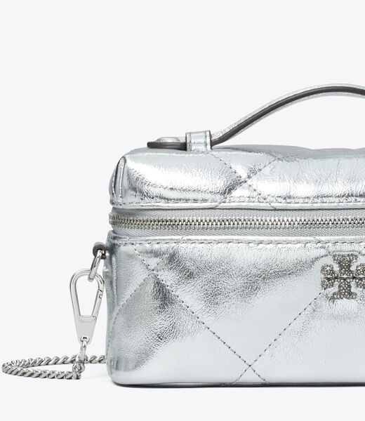 Kira Diamond Quilt Metallic Vanity Case tory burch kira diamond quilt metallic vanity case